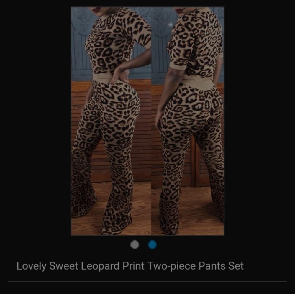 Leopard two-piece pantsuit